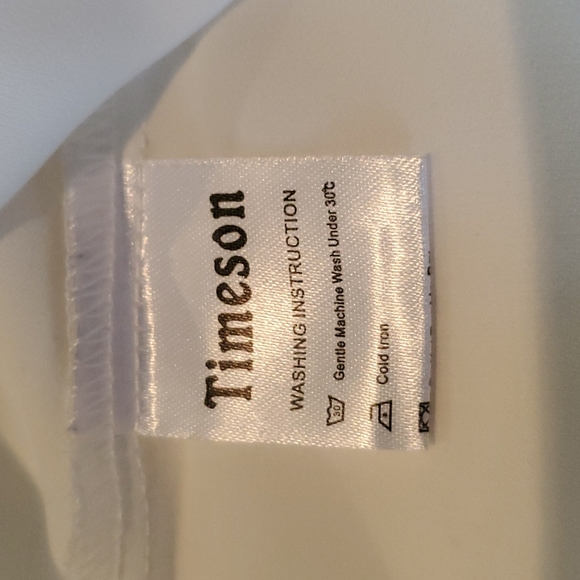 TIMESON XXL WHITE BLOUSE NWOT - Picture 4 of 7
